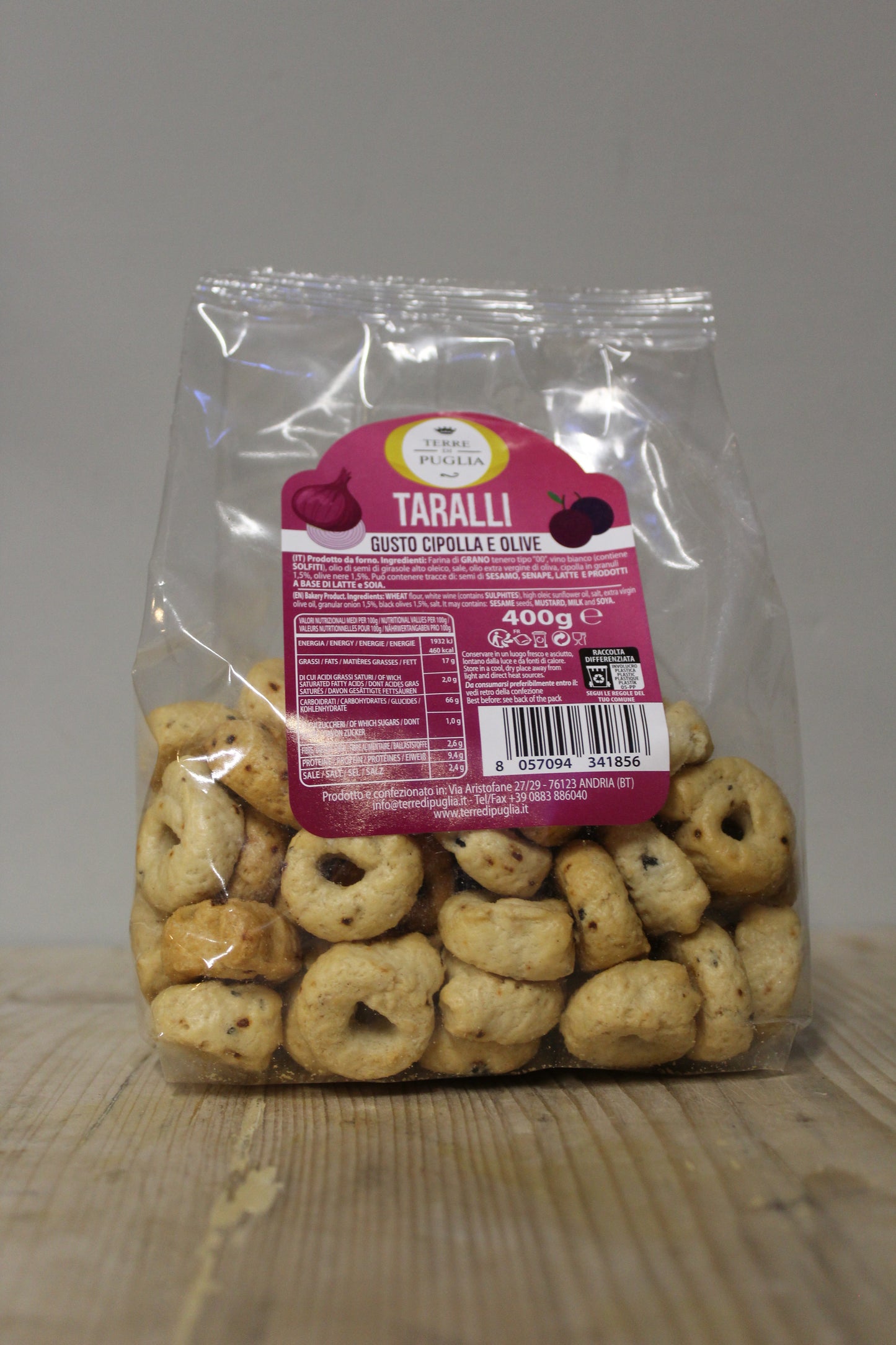 Taralli Black Olive 400g, Terre di Puglia