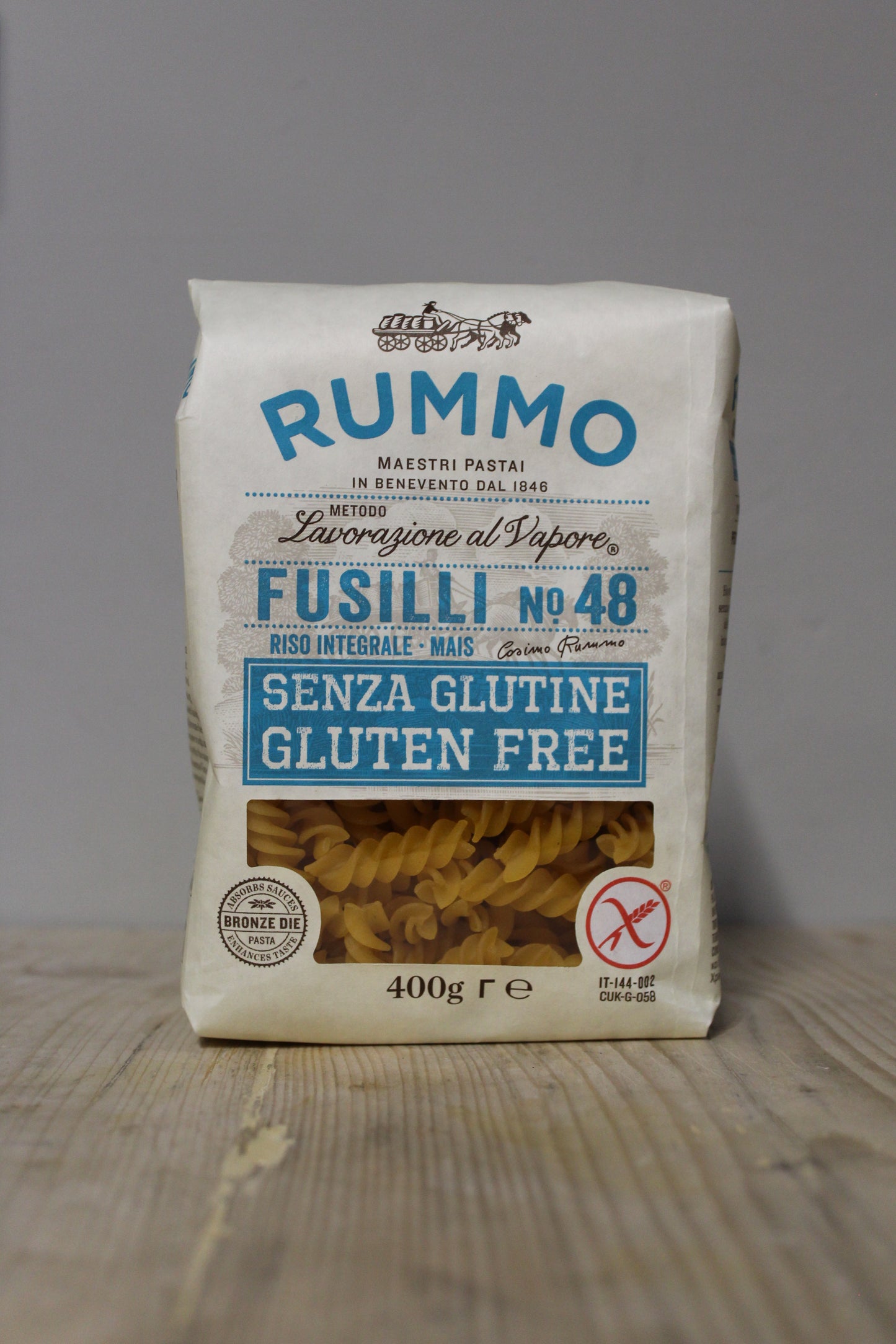 Fusilli No 48 Gluten Free Pasta 400g, Rummo