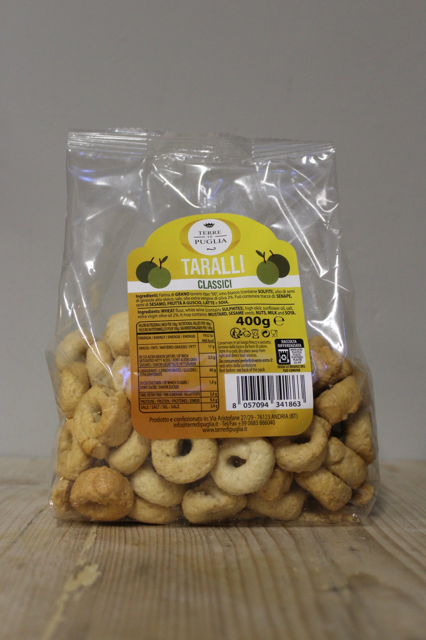 Taralli Classic 400g, Terre di Puglia